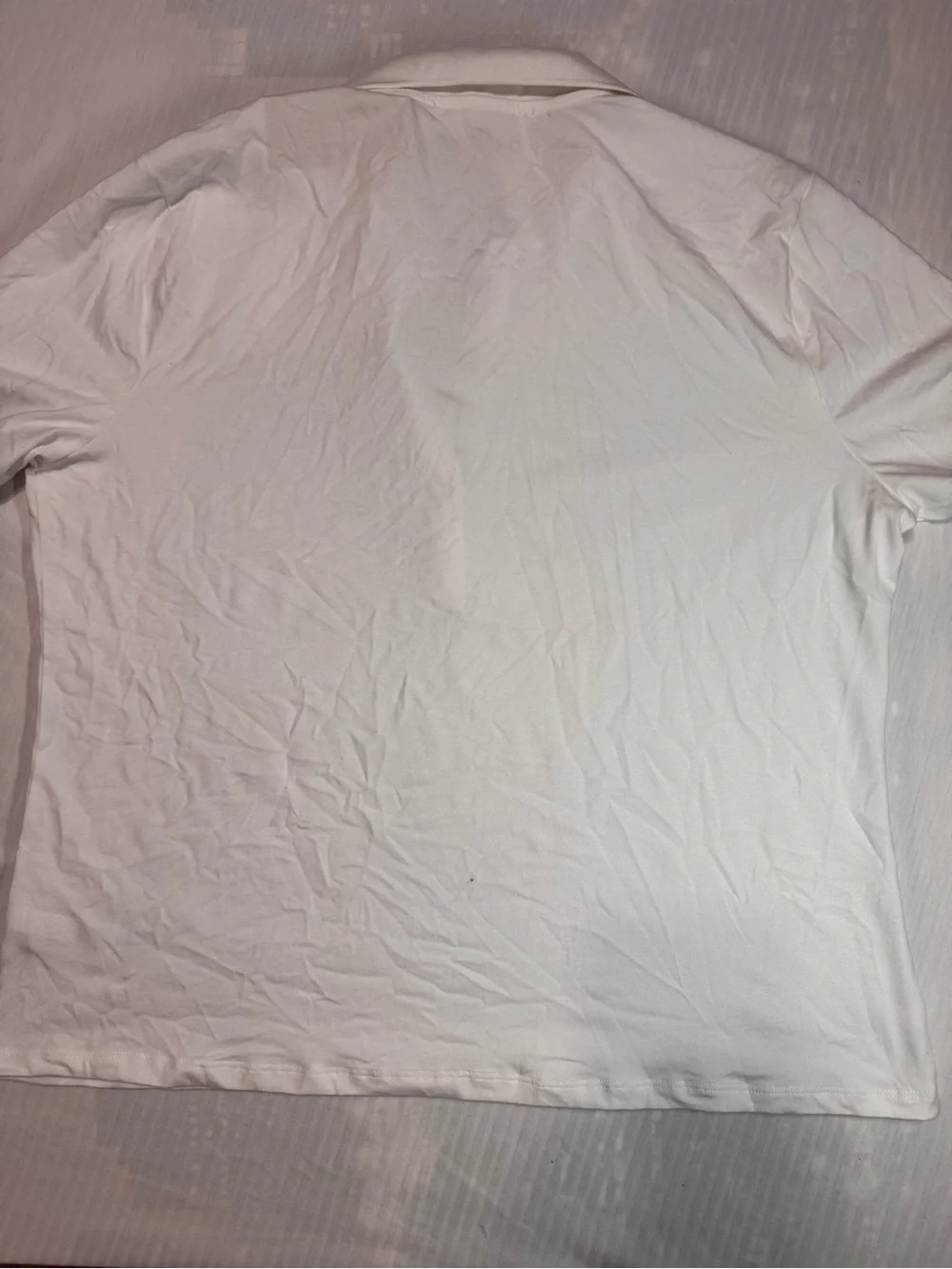 Michael Kors White Short-Sleeve Polo Blouse